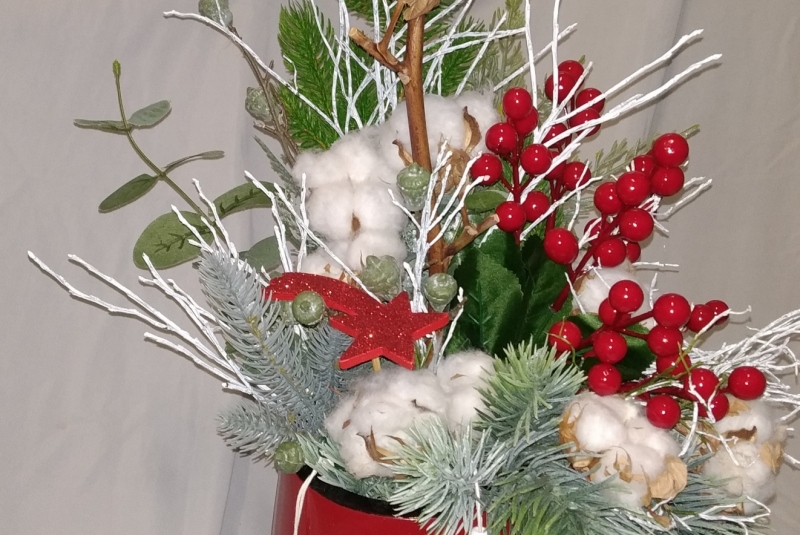 Kvetinová výzdoba / Vianoce - foto